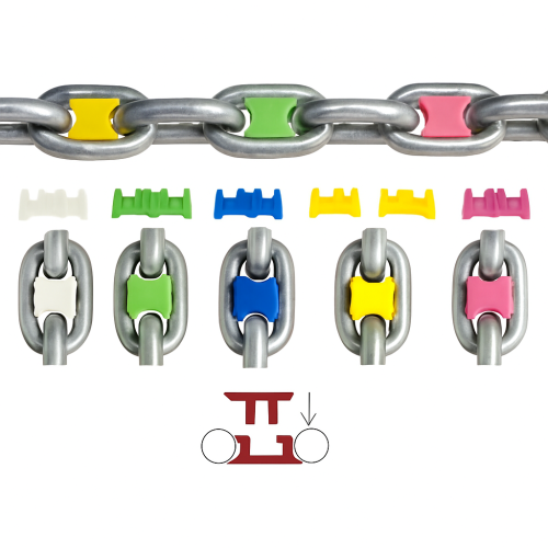 Kit 50 Multicolour Chain markers 12mm