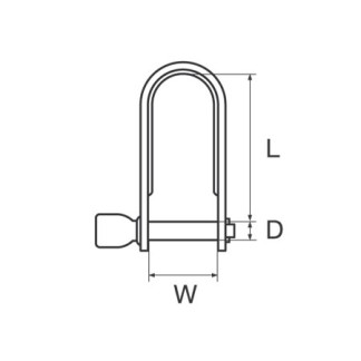 Stainless Shackle Stamped 6 x 40mm Stainless Shackle Stamped 6 x 40mm