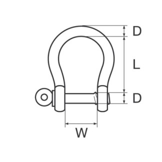 Galvanized Steel Bow shackle D16 Galvanized Steel Bow shackle D16
