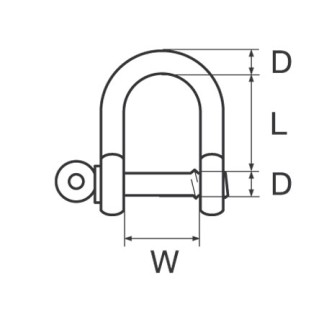 Galvanized Steel shackle D8 Galvanized Steel shackle D8