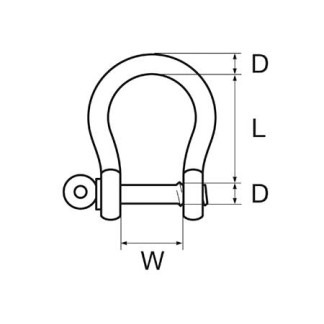 Titan bow shackle D6 Titan bow shackle D6