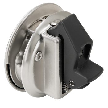 Evo Push-to-Close Locking Latch Round 45mm Stainless Steel Evo Push-to-Close Locking Latch Round 45mm Stainless Steel