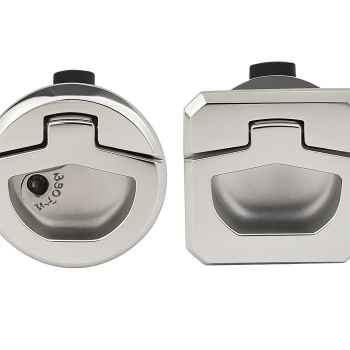 Evo Push-to-Close Locking Latch Round 45mm Stainless Steel