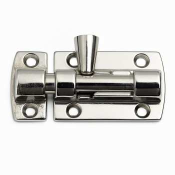 Smooth Barrel Bolt 59x27mm Chromed Brass Smooth Barrel Bolt 59x27mm Chromed Brass