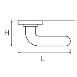 Chromed Brass Door Handles 55 x H28mm