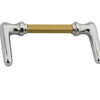 Chromed Brass Door Handles 55 x H28mm