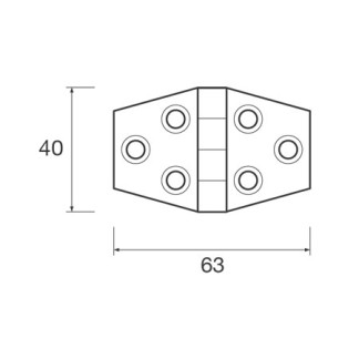 White Hinge 40 x 63mm White Hinge 40 x 63mm