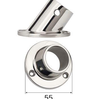 Round Base Moulded 60° Railings Tube 25mm Stainless Steel