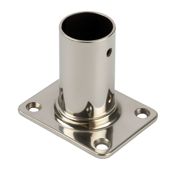 Rectangular Base Moulded 90° Railings Tube 25mm Stainless Steel