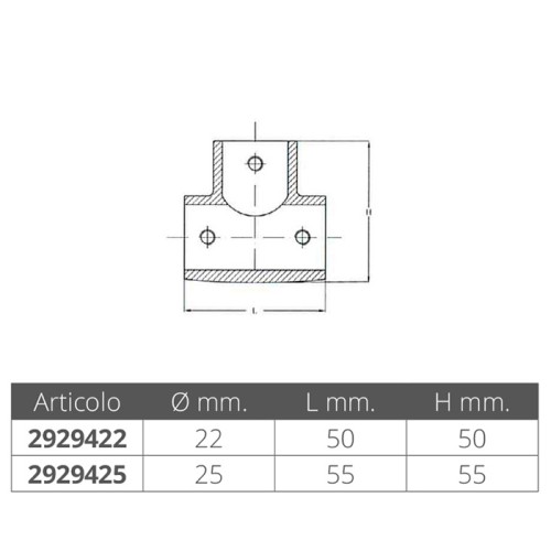 T Joint Straight 90° D25mm Stainless Steel T Joint Straight 90° D25mm Stainless Steel