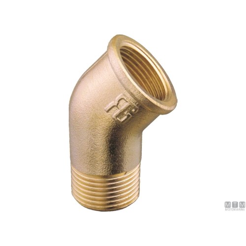 Coude à 45° en laiton, M-F, D 1’’ (25 mm) Coude à 45° en laiton, M-F, D 1’’ (25 mm)