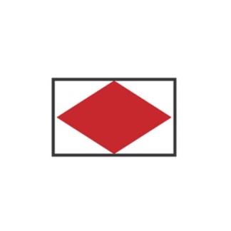 Signaling Flags : F Foxtrot 20 X 30cm Signaling Flags : F Foxtrot 20 X 30cm