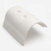 White plastic end cap for fendering profile H56