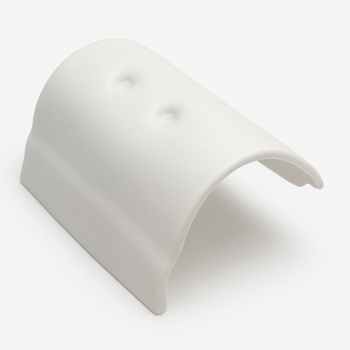 White plastic end cap for fendering profile H56
