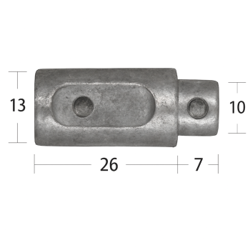 Anode with Plug Aifo-Fiat engine (13x26+7mm)