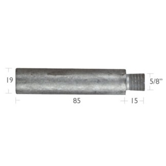 Cooling anode with cap General Motors engine (19x85mm)