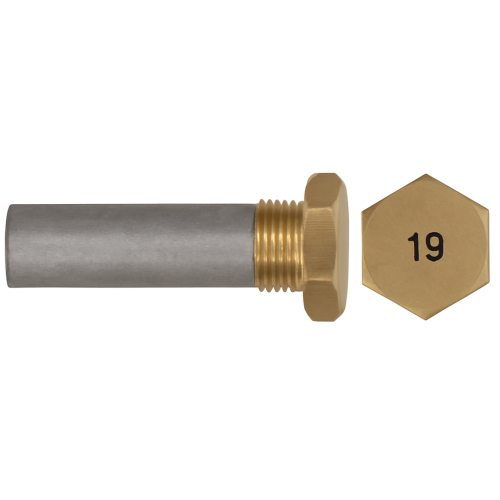 Anode barrette en zinc avec bouchon pour moteur Caterpillar 3126 Anode barrette en zinc avec bouchon pour moteur Caterpillar 3126