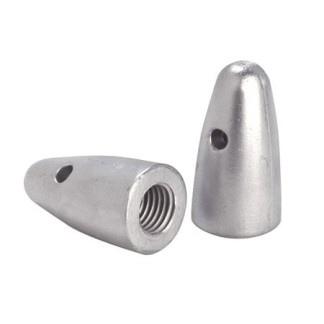 Anode en zinc en forme d’ogive pour bout d’arbre de 40 mm