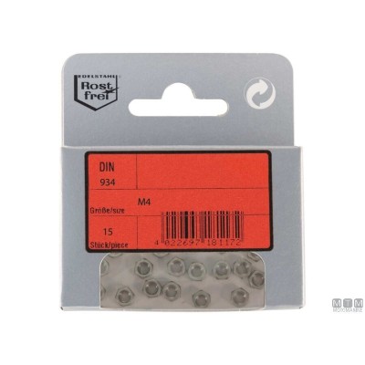 Pack Hex Nuts A4 DIN 934 M 10pz Pack Hex Nuts A4 DIN 934 M 10pz