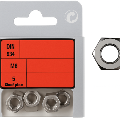 Pack Hex Nuts A4 DIN 934 M8 5pz Pack Hex Nuts A4 DIN 934 M8 5pz
