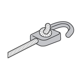 Black Hook for elastic rope 4mm Black Hook for elastic rope 4mm