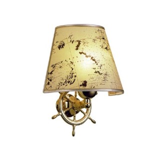 Brass Wall light with wheel and shade 220V Brass Wall light with wheel and shade 220V