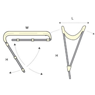 Bimini White F2 Aluminum 2 arches 150cm Width x 180cm Length x 110cm Height Bimini White F2 Aluminum 2 arches 150cm Width x 180cm Length x 110cm Height