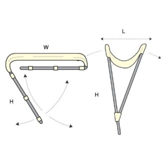 Bimini White F2 Aluminum 2 arches 170cm Width x 180cm Length x 110cm Height Bimini White F2 Aluminum 2 arches 170cm Width x 180cm Length x 110cm Height