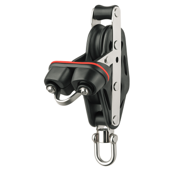 Sprenger Fiddle Pulley with Cam Cleat and Becket 36mm up to 10mm lines
