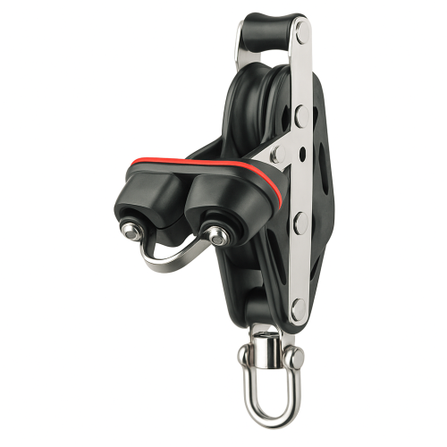 Sprenger Fiddle Pulley with Cam Cleat and Becket 36mm up to 10mm lines Sprenger Fiddle Pulley with Cam Cleat and Becket 36mm up to 10mm lines