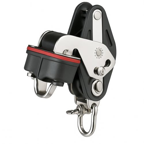 Pulley Sprenger Single with Cam Cleat and Becket 50mm up to 12mm lines