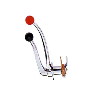 Chromed Brass Universal  twin lever control for throttle or shift