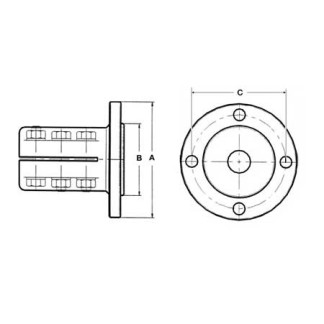 Rigid couplings 30mm for Yanmar KBW-20/KBW-21/KM-4A Rigid couplings 30mm for Yanmar KBW-20/KBW-21/KM-4A
