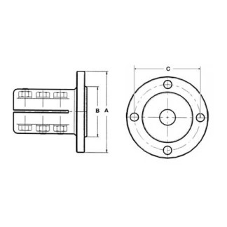 Rigid Coupling 35mm Yanmar KBW-20/KBW-21/KM-4A Rigid Coupling 35mm Yanmar KBW-20/KBW-21/KM-4A