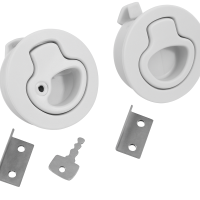 Weißer Verriegelungsrastenverschluss 61mm ohne Schlüssel Weißer Verriegelungsrastenverschluss 61mm ohne Schlüssel