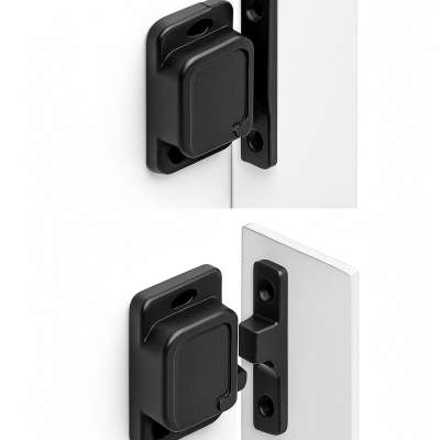 Black Cabinet Catch 48 x 28 x H14mm Black Cabinet Catch 48 x 28 x H14mm