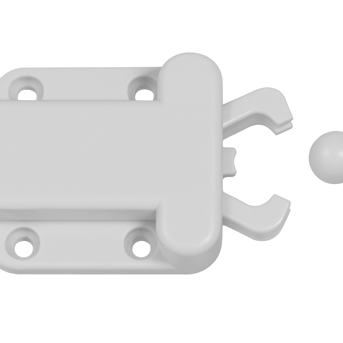 White Cabinet Catch 43 x 55 x h17 mm White Cabinet Catch 43 x 55 x h17 mm