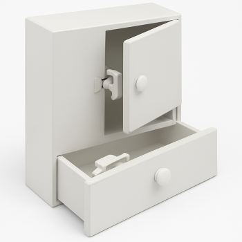 White Cabinet Catch 43 x 55 x h17 mm White Cabinet Catch 43 x 55 x h17 mm