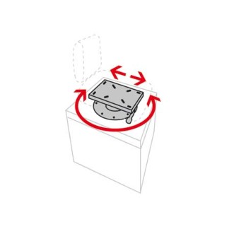 Socle rotatif pour siège, 338 x 182 x H 153 mm Socle rotatif pour siège, 338 x 182 x H 153 mm