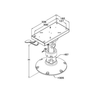 Seat Pedestal Adjustable Mod. Ocean H435/635mm Base 300mm Seat Pedestal Adjustable Mod. Ocean H435/635mm Base 300mm