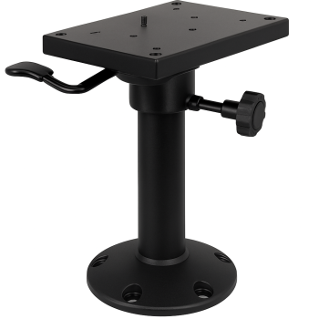 Master Seat Pedestal - Fixed Height Black Aluminum 330mm