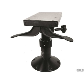 Adjustable Gas Seat Pedestal H300-400MM Black Aluminum