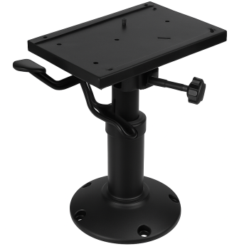 Adjustable Gas Seat Pedestal H300-400MM Black Aluminum