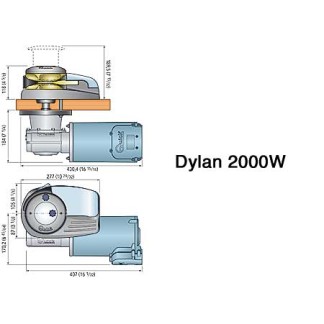 Ankerwinde Quick Dylan 1700W-D 24v - mit Trommel - 10mm Kette