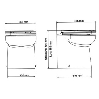 Toilet Ocean Luxury Silent 24V H385mm Toilet Ocean Luxury Silent 24V H385mm