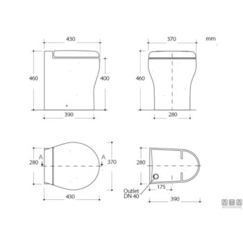 Toilet Tecma Elegance 2G 12v Short Toilet Tecma Elegance 2G 12v Short