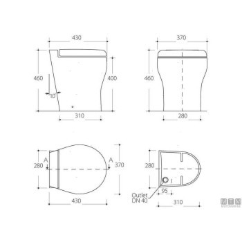 Toilet Tecma Elegance 2G Short 24v Toilet Tecma Elegance 2G Short 24v
