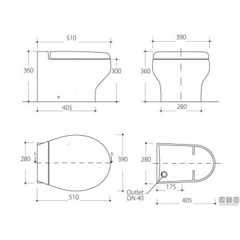 Toilet Tecma Silence Plus 2G - 24v -Short Model Toilet Tecma Silence Plus 2G - 24v -Short Model