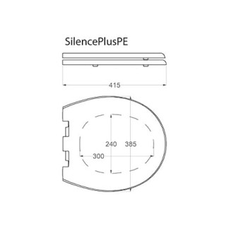 White Seat T-278FR for Tecma Silence White Seat T-278FR for Tecma Silence