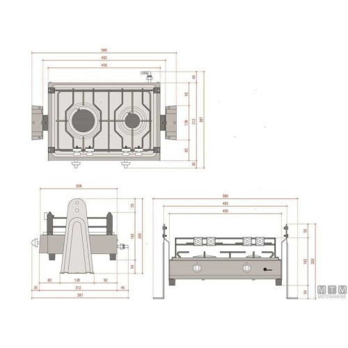 Parker Marine Stoves Ref 1-Burner